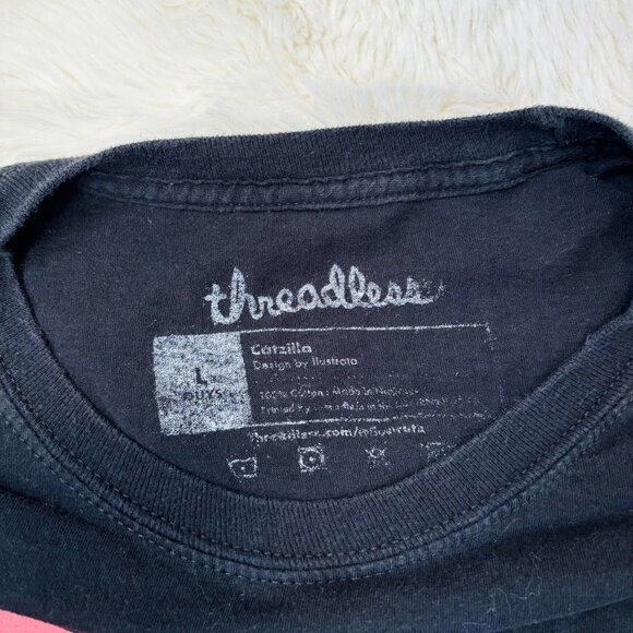 black and pink unicorn cat oversized graphic t shirt - Picture 5 of 8